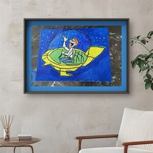 Colorful Space Adventure Framed Art